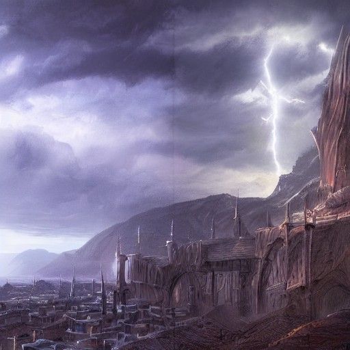 Detailed Matte Painting Inspired by Stormlight Archive