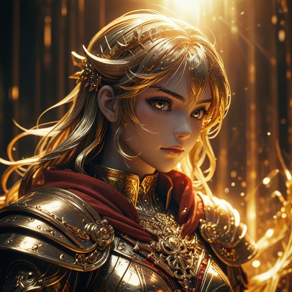 Anime Holy Grail in Vibrant Cel-Shaded Style