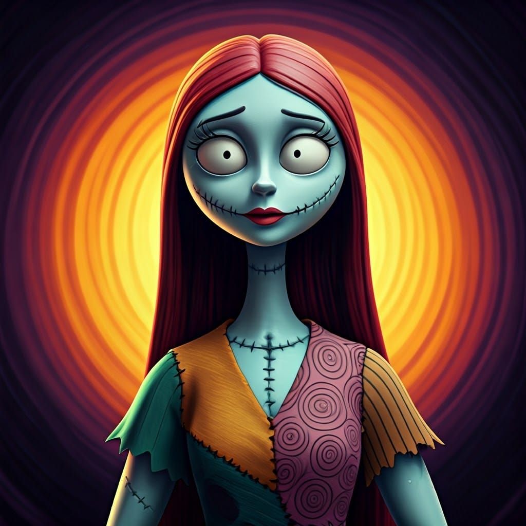 Sally in Dream World: Pixar-Inspired 3D Render