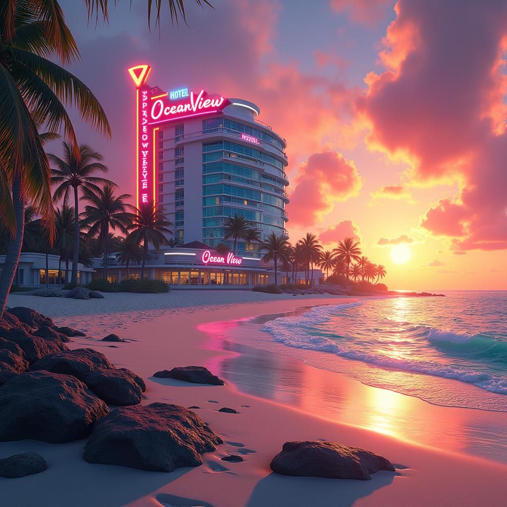 Ocean View Hotel: GTA Vice City in Art Deco Style