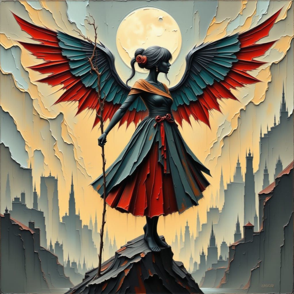 Winged Figure with Flux Wings