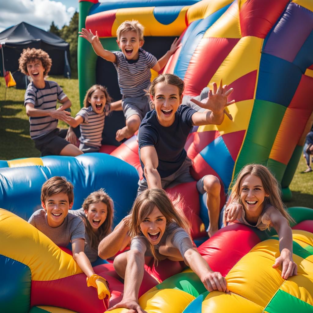 Bouncy Castle Fun with Young Children