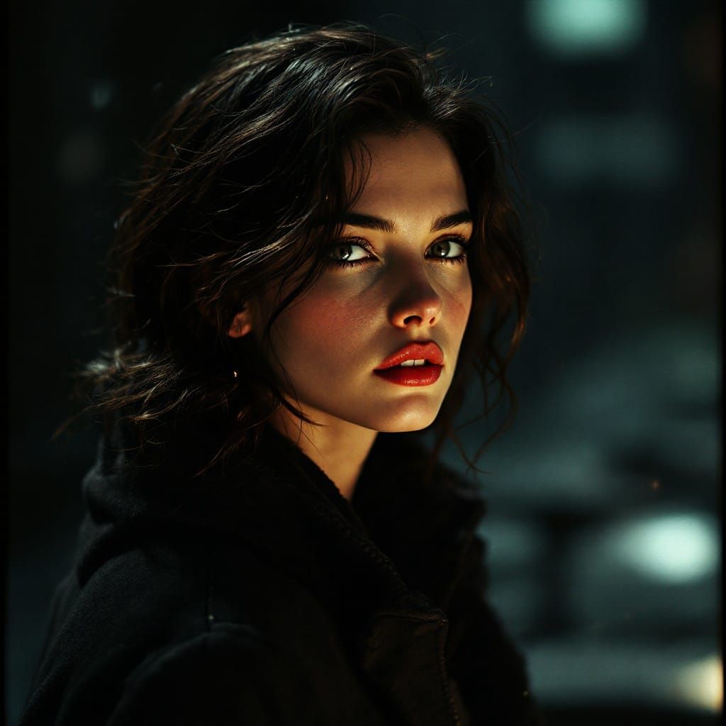 Cinematic Portrayal of a Stunning Actress