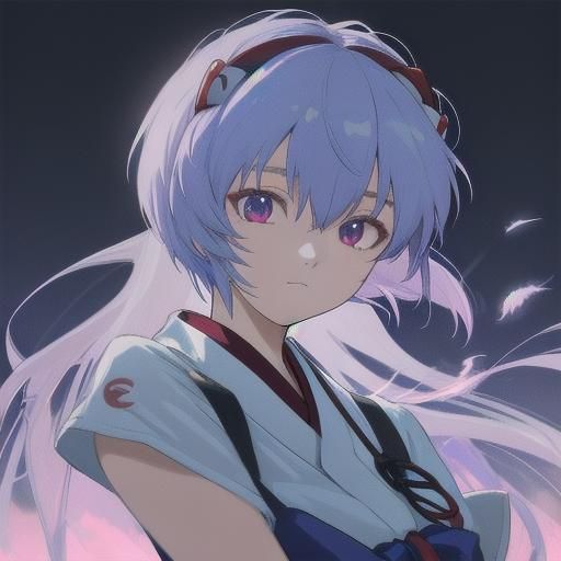 Rei Ayanami in Kyonshi Outfit: Anime Illustration