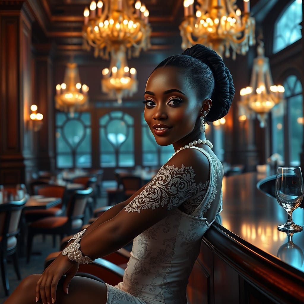Elegant Woman in Luxury Setting