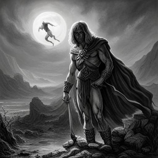 Cursed he-man with Satan