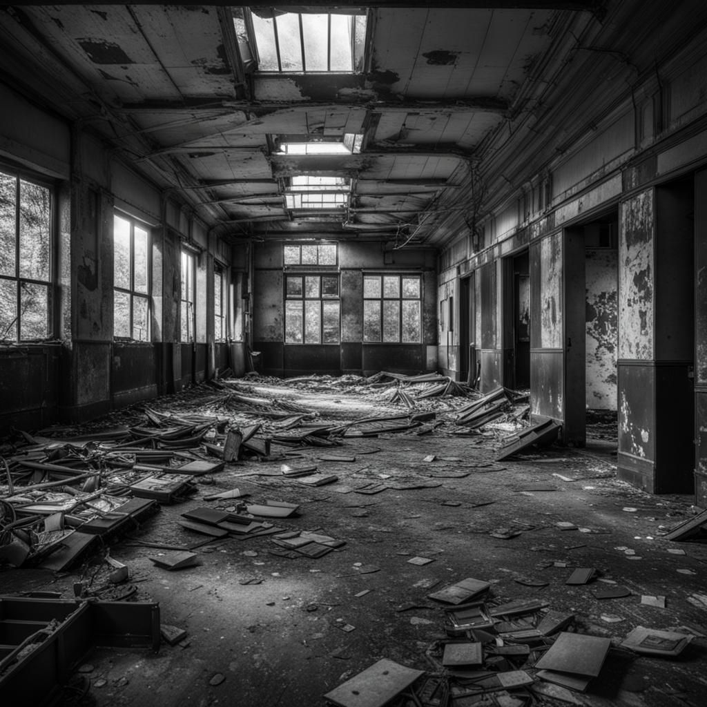 Bustling Scene Transforms to Abandoned Environment