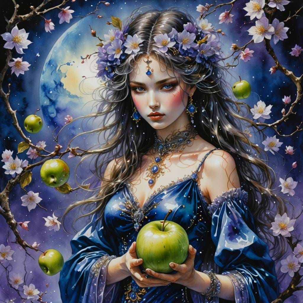 Enchanted Appletree Wonderland in Silver and Gold