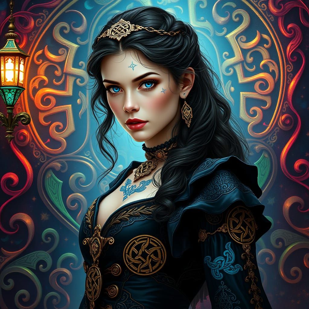 Mystical Lanfear Siren in Celtic Gold