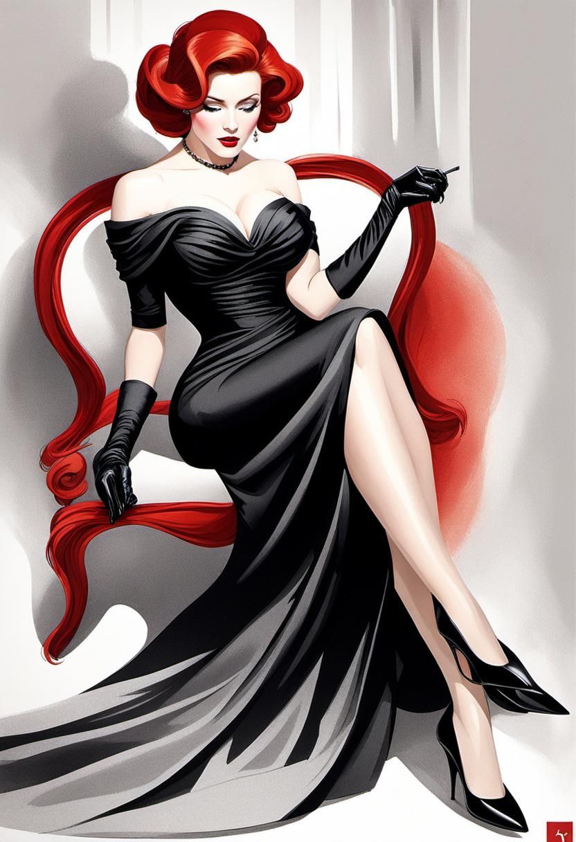 Fiery Redhead as Classic Femme Fatale