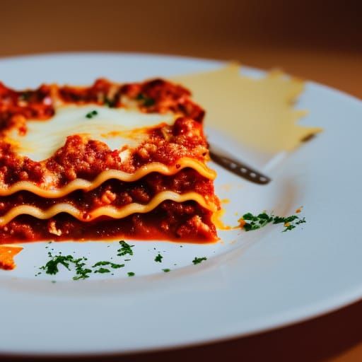 Delicious Lasagna in Professional Photography Style