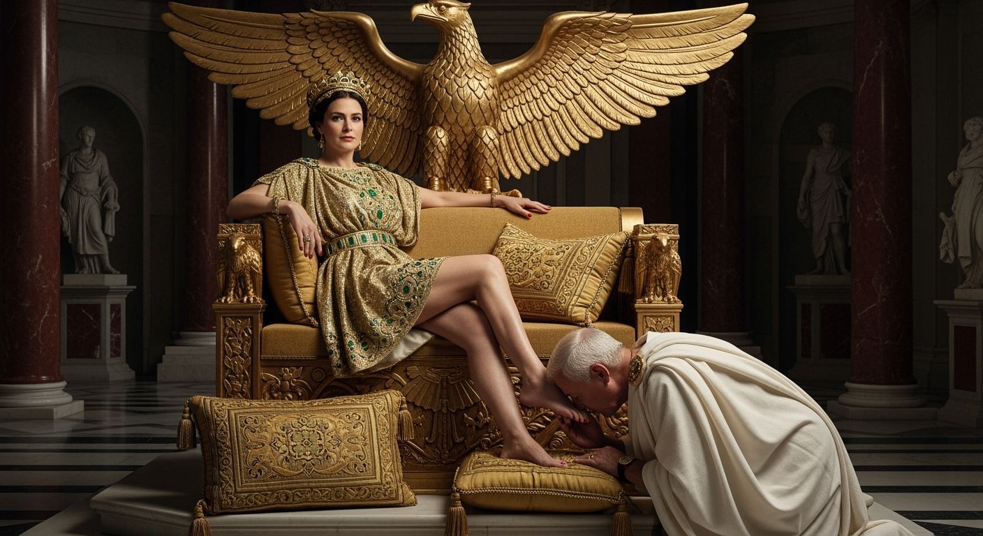 Empress Messalina on Her Opulent Throne