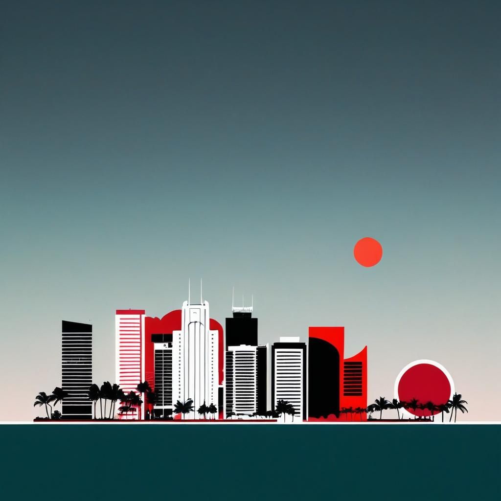 Abstract Collage of Hawaii and Miami Landmarks