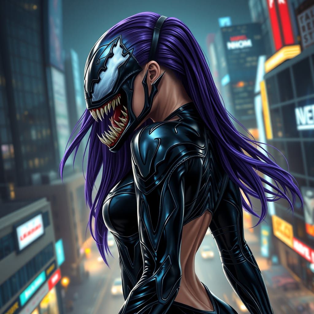 Surreal Marvel Heroine Enveloped by Dark, Liquid-Like Venom ...