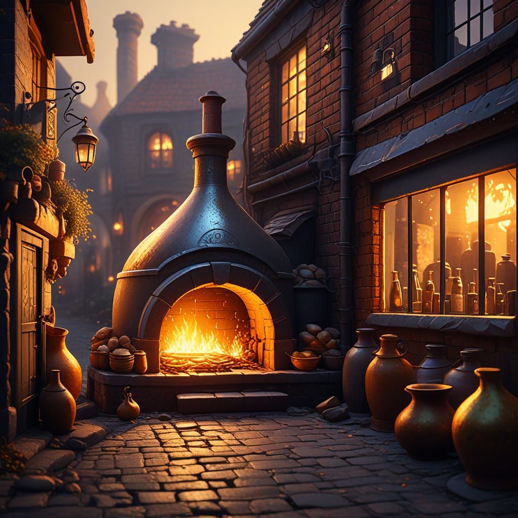 Fantasy Potteries Bottle Oven on Lively Street