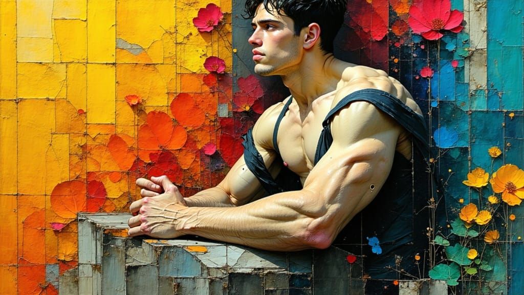 Dreamer in Surrealist Baroque Landscape