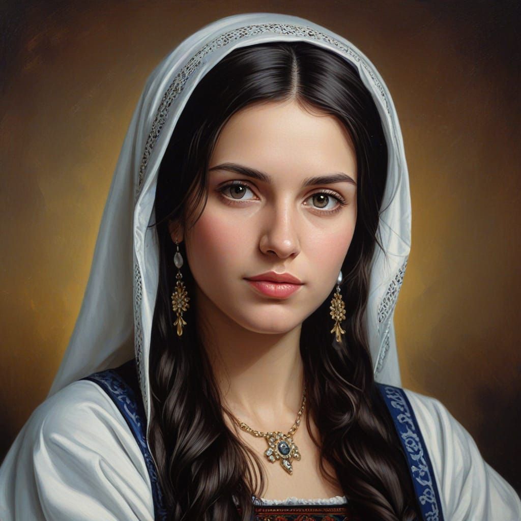 Polish Jewish Woman Portrait in Olga Boznańska Style
