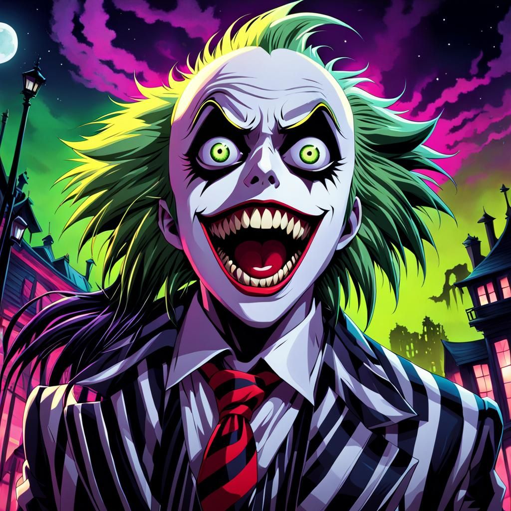 Beetlejuice in Anime Key Visual Style