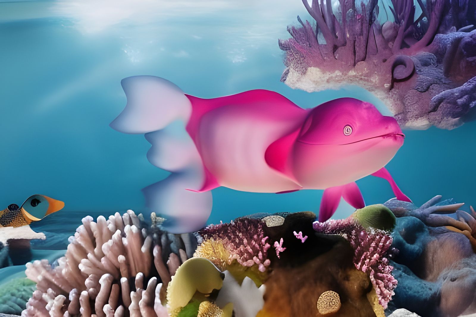 Humorous Deep Sea Creatures in Cartoon Style