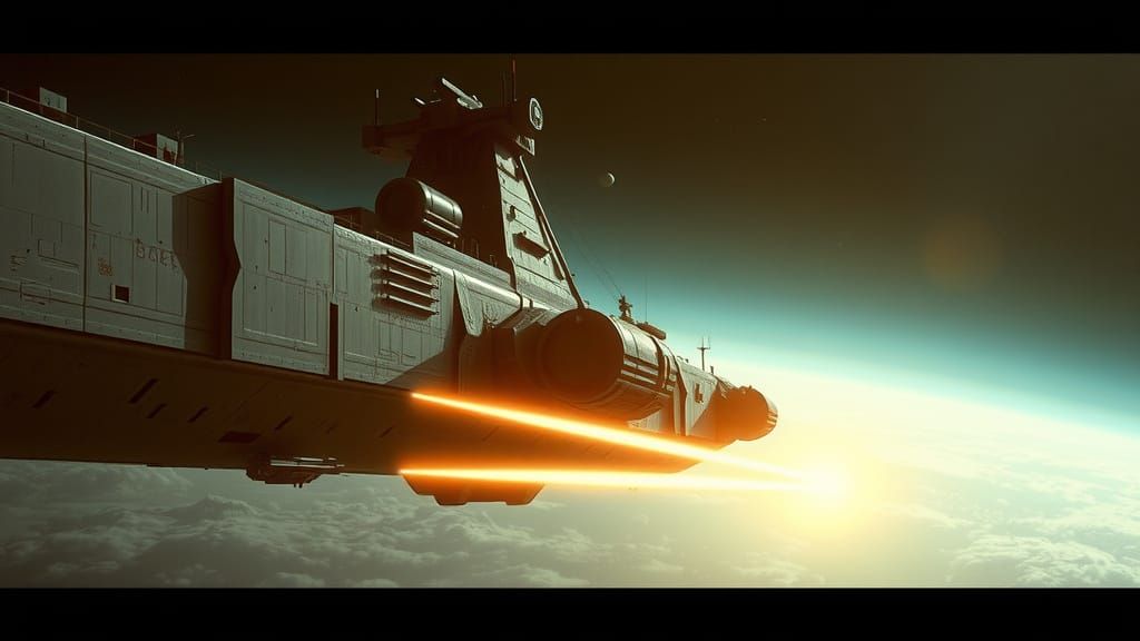 Epic Space Battleship Dominates the Horizon