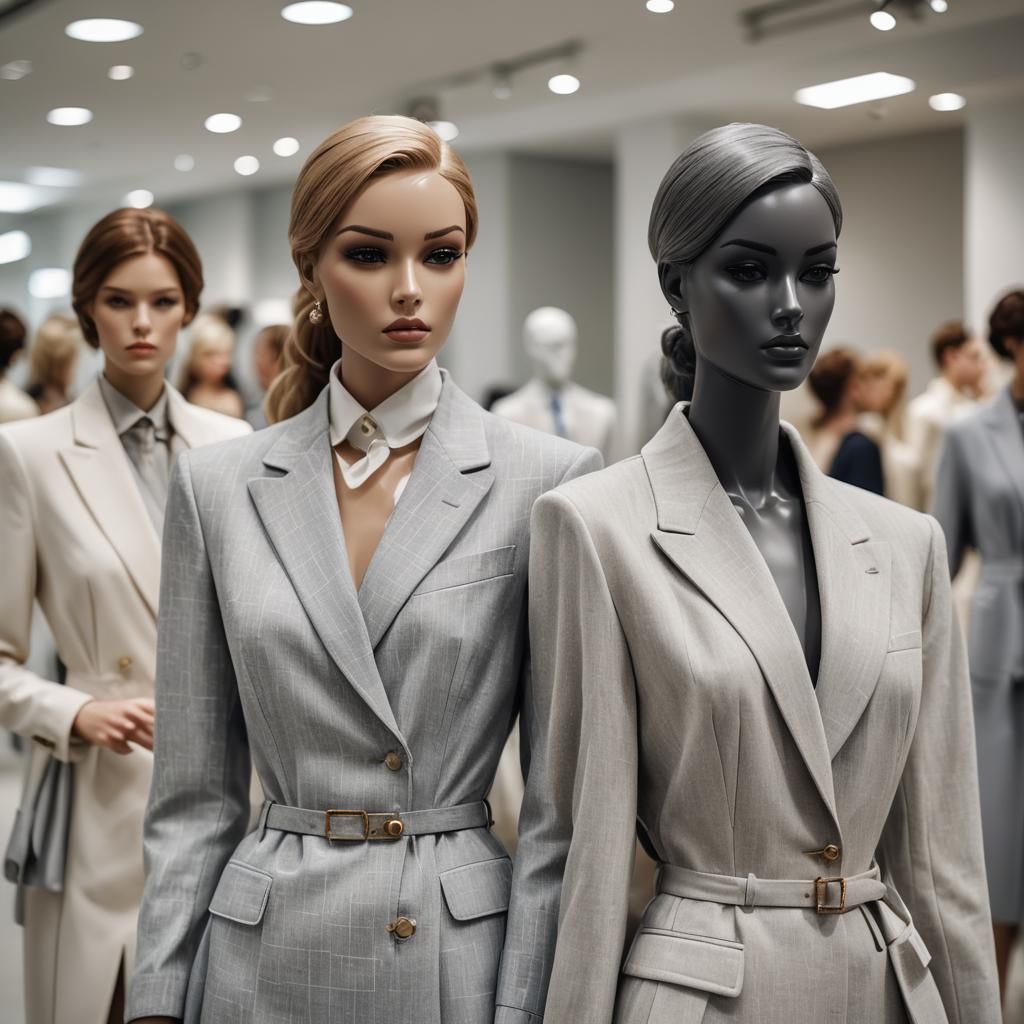 Luxury Fashion Editorial: Mannequins in Modern Tailoring