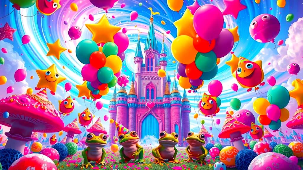 Psychedelic Balloon Party in a Dream Dimension