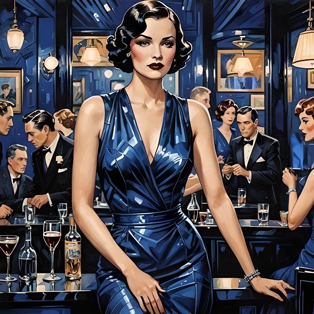 Comic Noir Expressionism: Art Deco Impasto