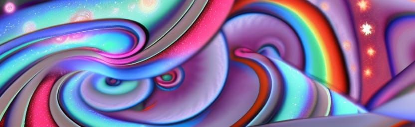 Hypnotic Rainbow Galaxy in a Spiral