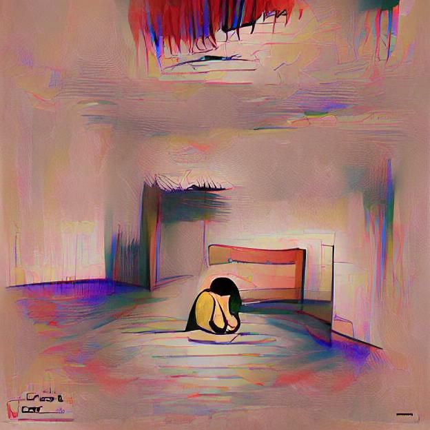 Abstract AI Image: Visualizing Depression