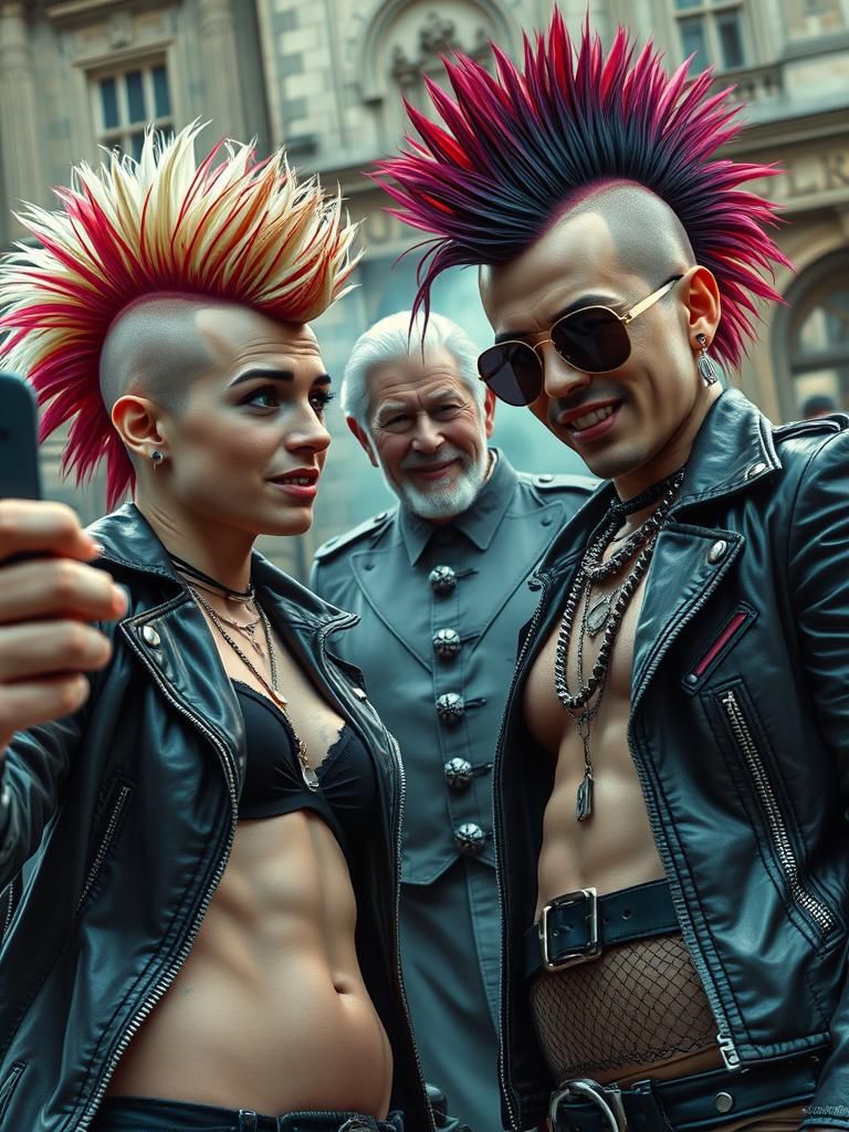 Punk Rock Selfie Photobombed by King Charles