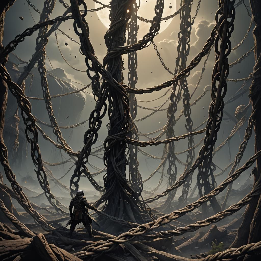 Dark Fantasy Concept Art in Purple and Yellow