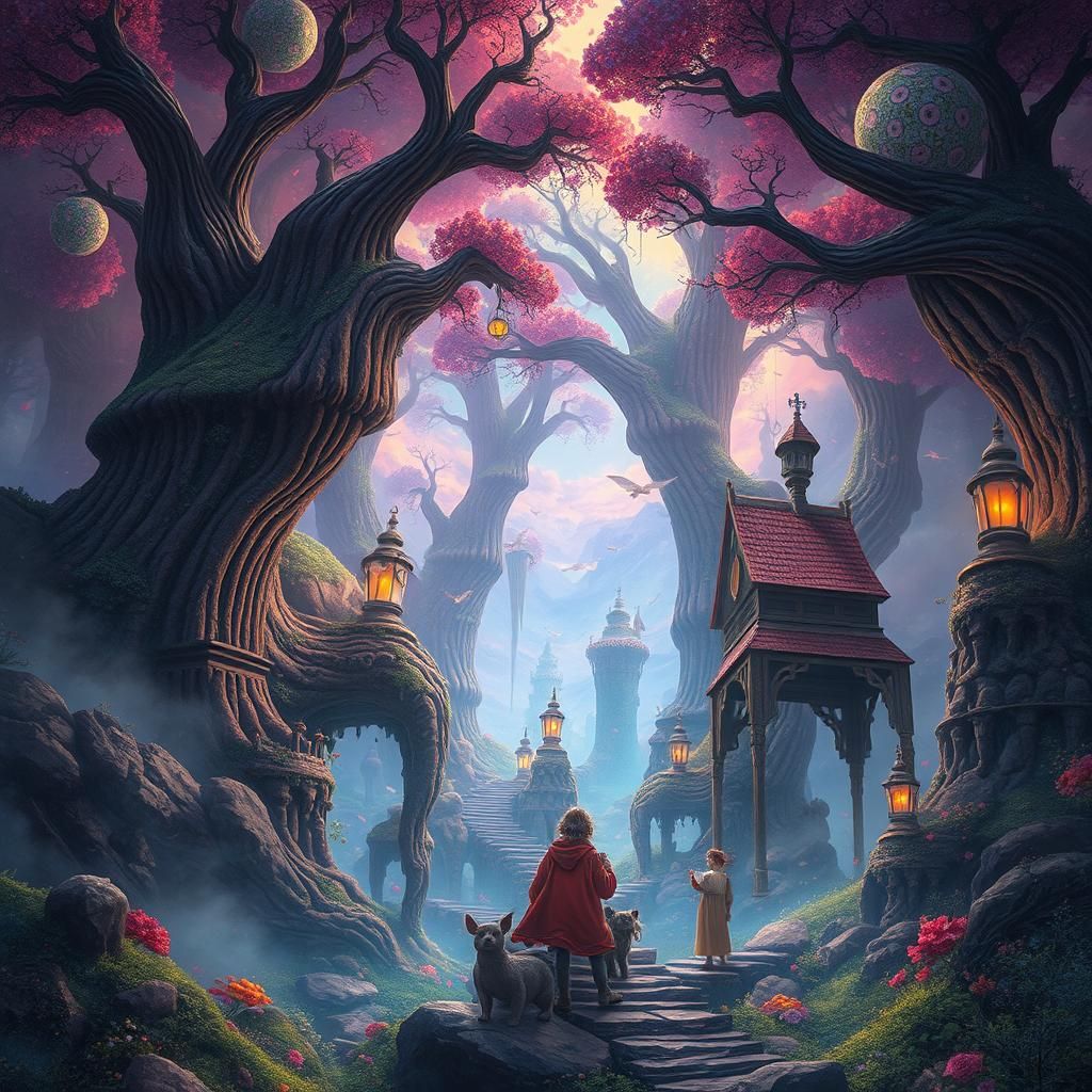 Surreal Whimsical Realm in Dreamscape Style