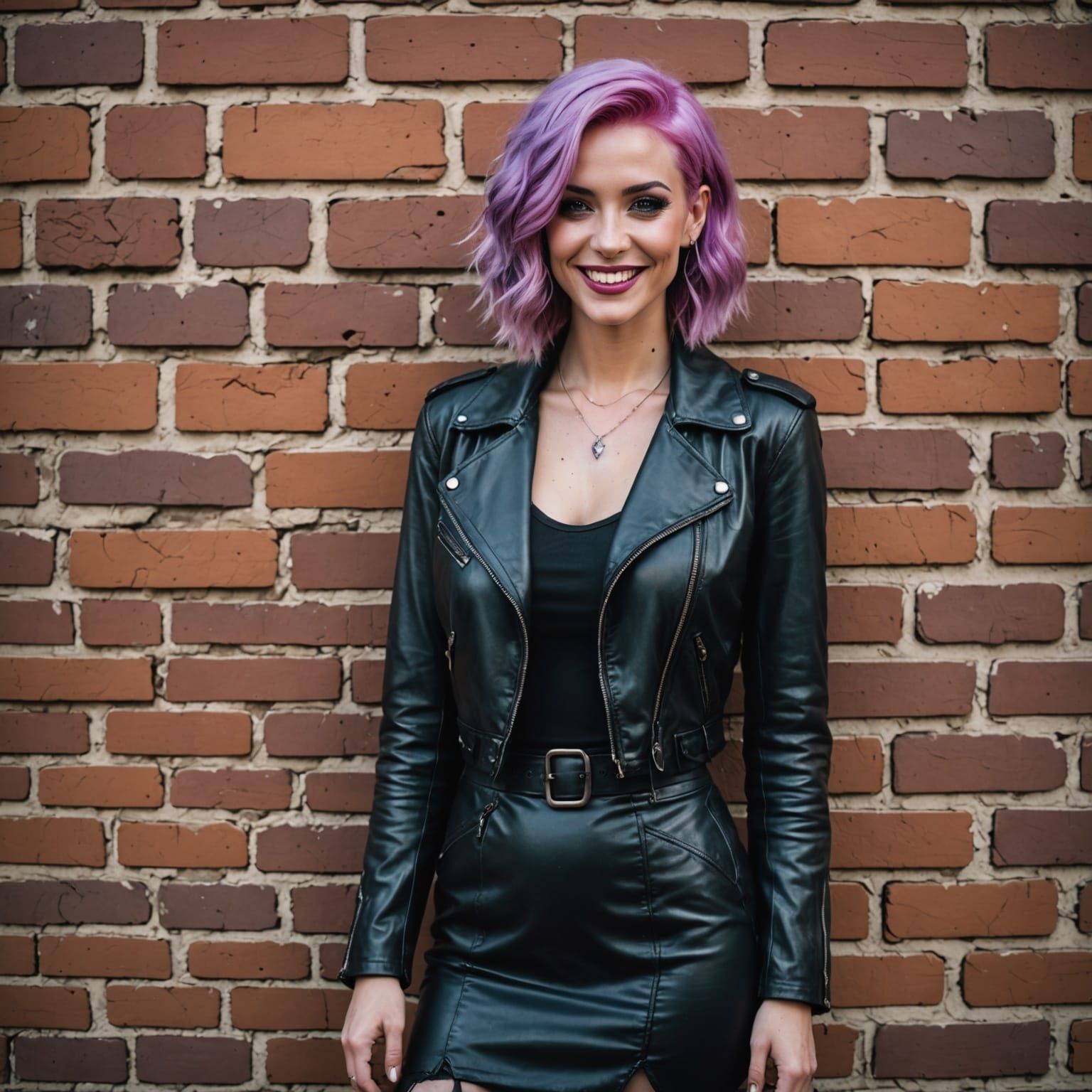 Pink Haired Woman in Silk Dress, Alcohol Ink Style