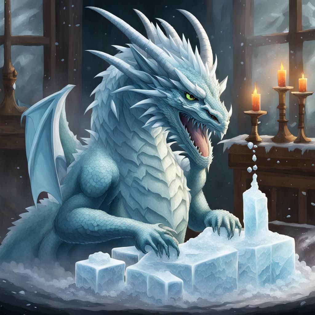 Ice Dragon Creates Ice Tornado