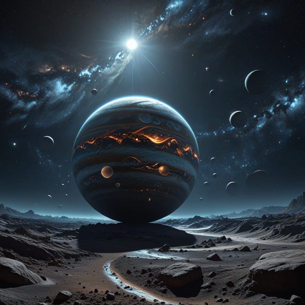 Surreal Moons Bask in Jupiter's Celestial Glow