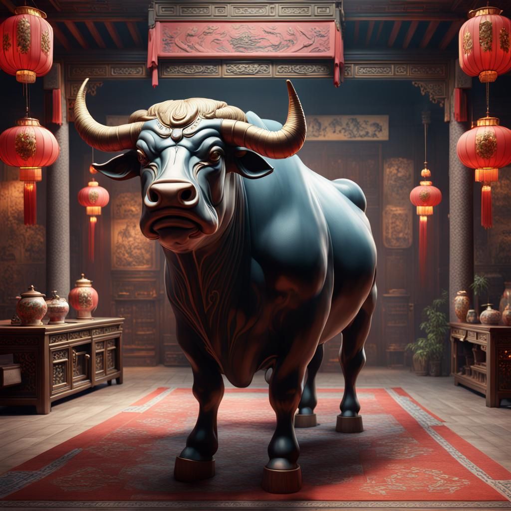 Bull in a China Shop: Detailed Matte Painting