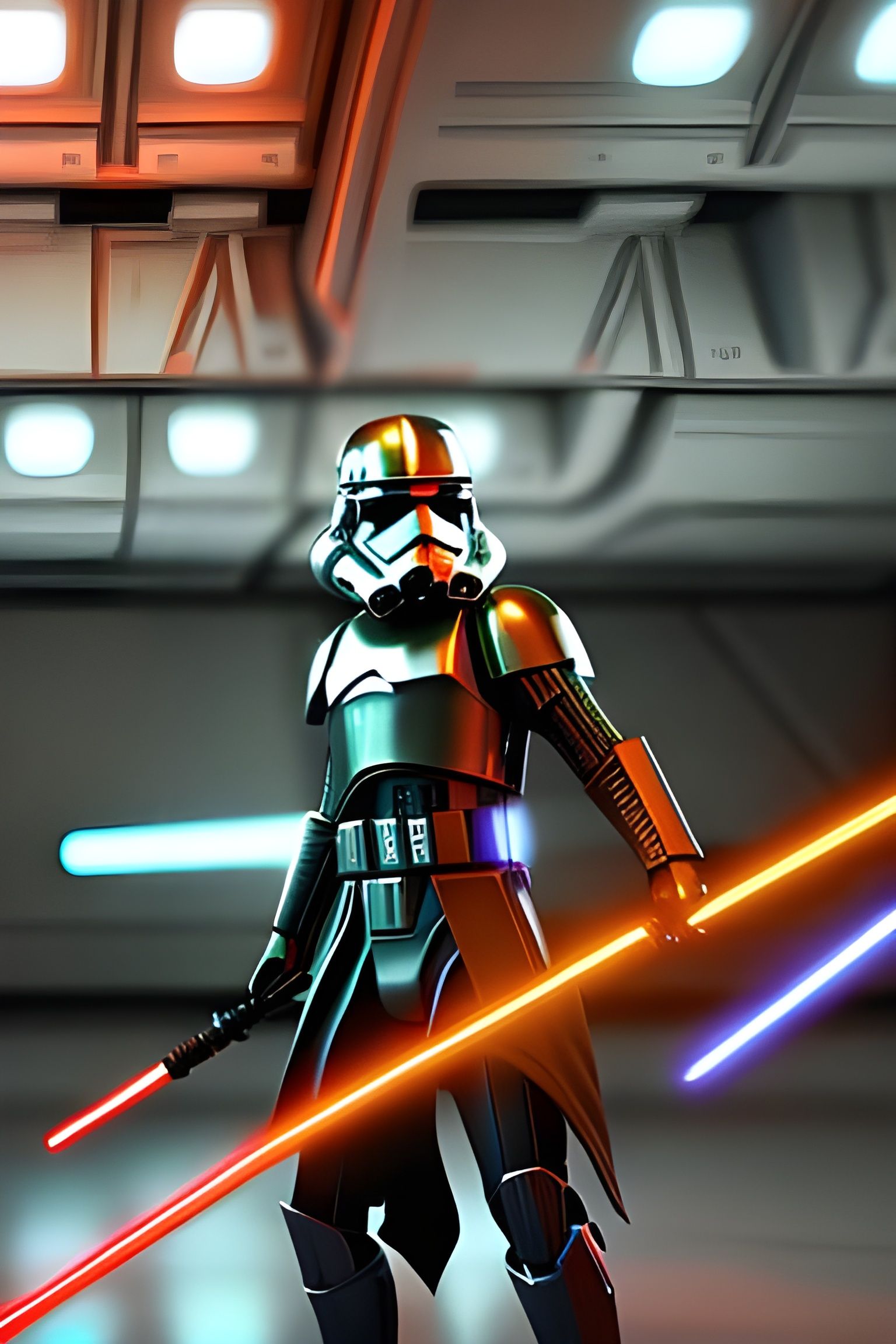 Dark Trooper Lightsaber in Sci-Fi Concept Art