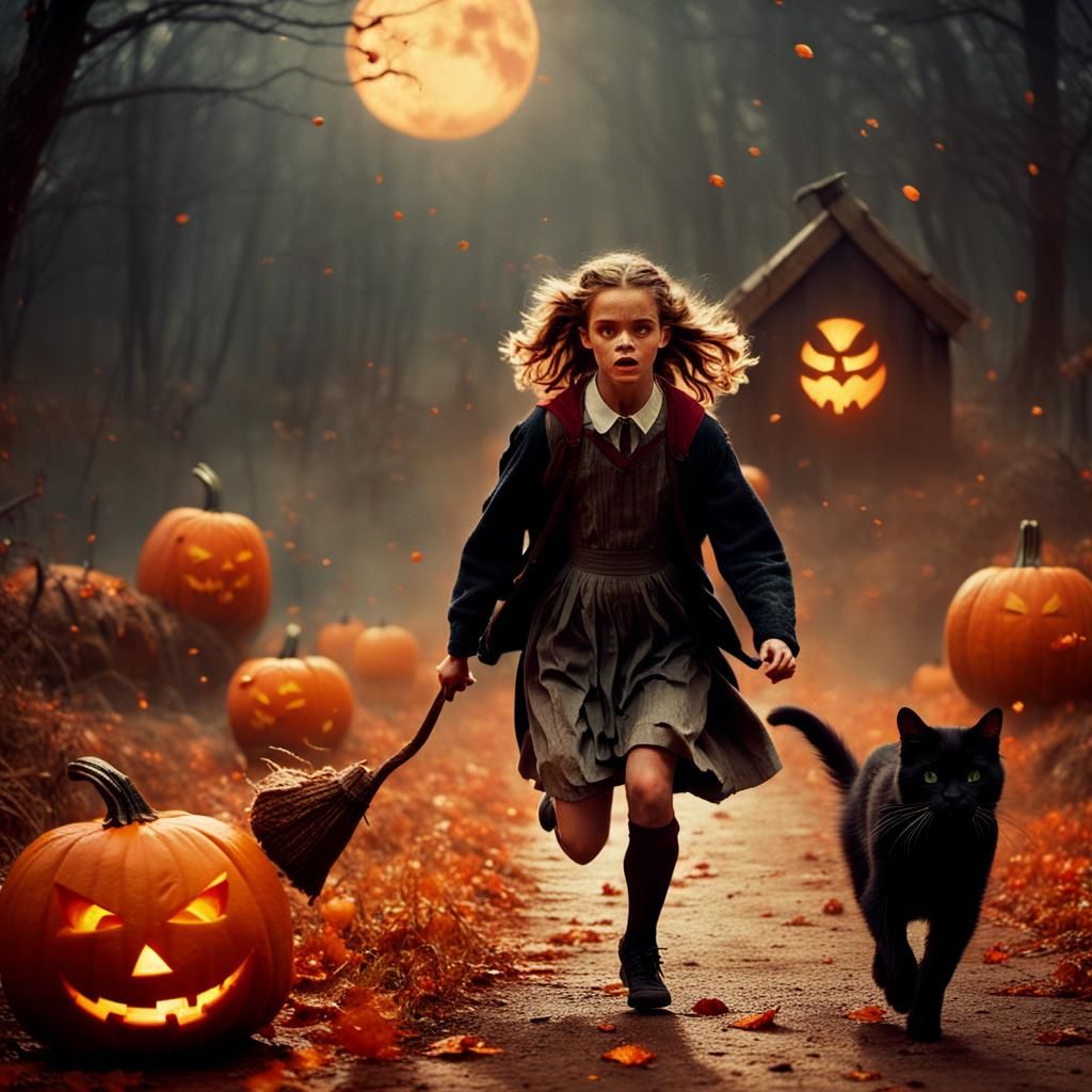 Hermione's Escape: A Cinematic Autumn Nightmare