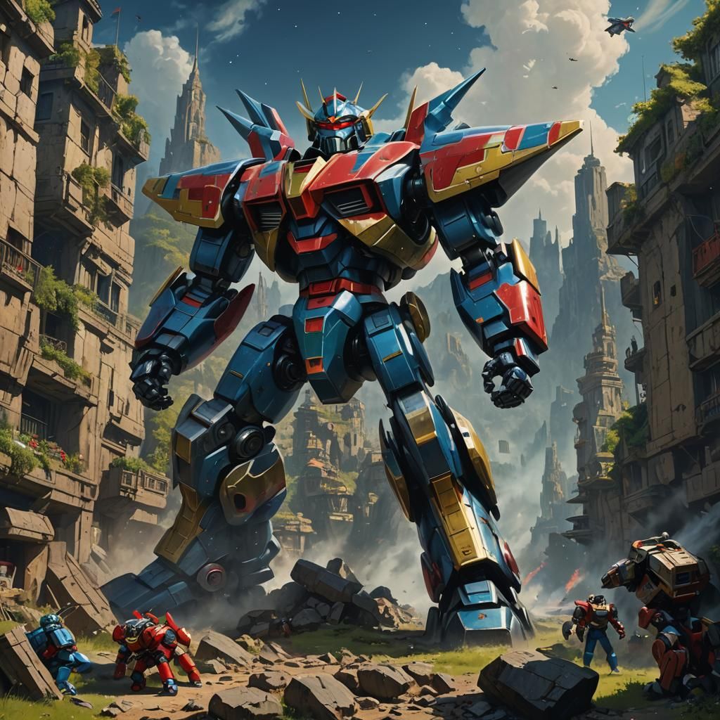 Grendizer UFO Robot as Realist Painting