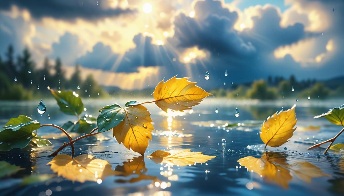 Radiant Light Breaks Through Clouds in Impressionism