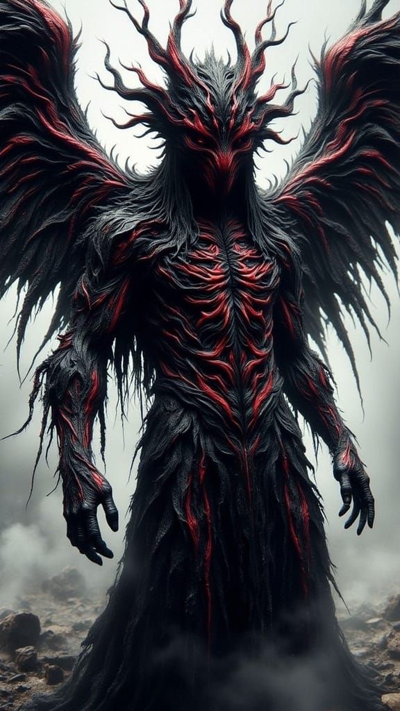 Majestic Mythical Creature in Dark Gothic Style