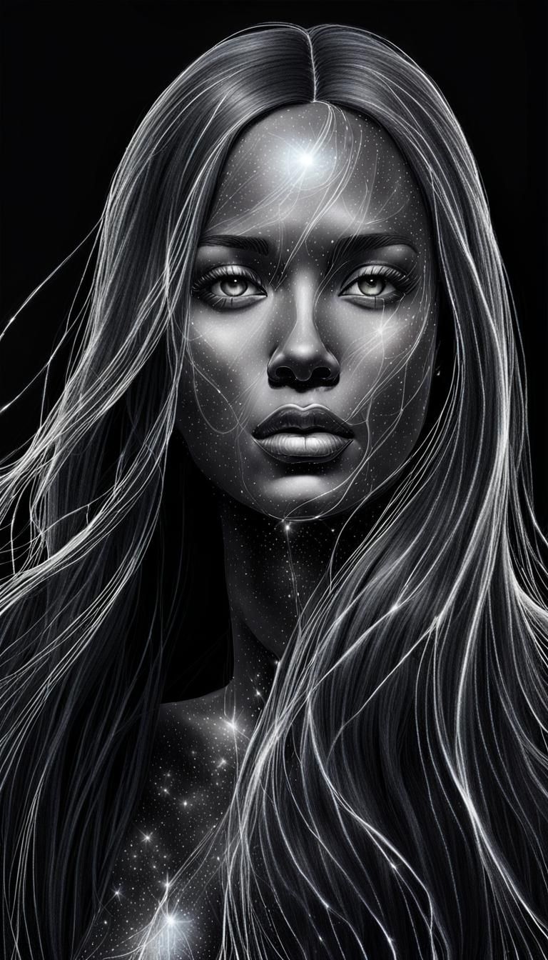 Ethereal Goddess in Radiant Light