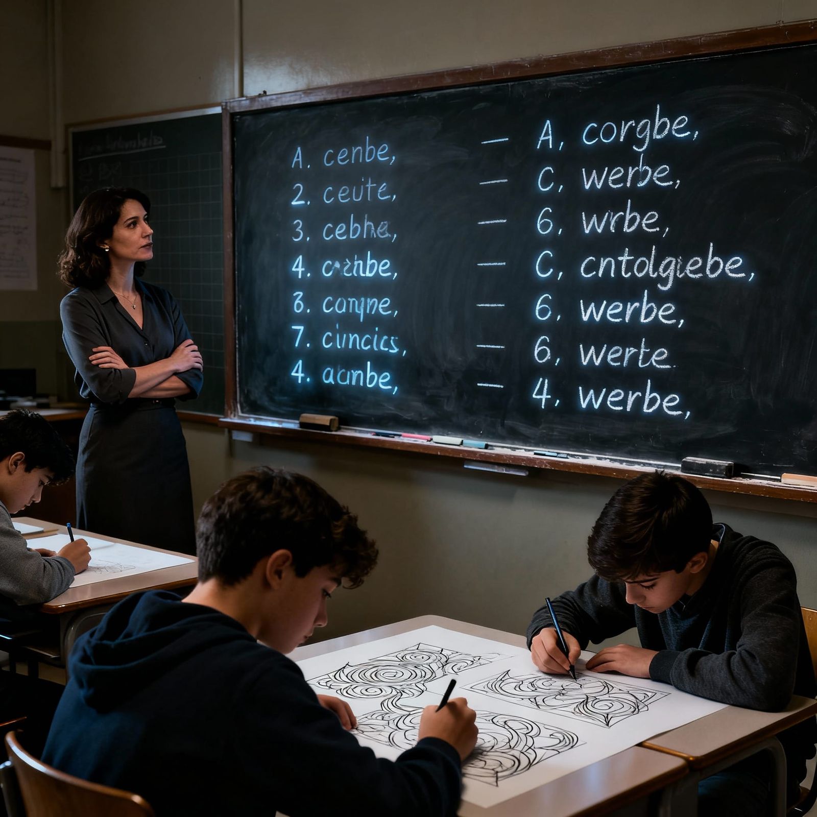 Teacher Watches Students Copy Intricate Details in Hyperreal...