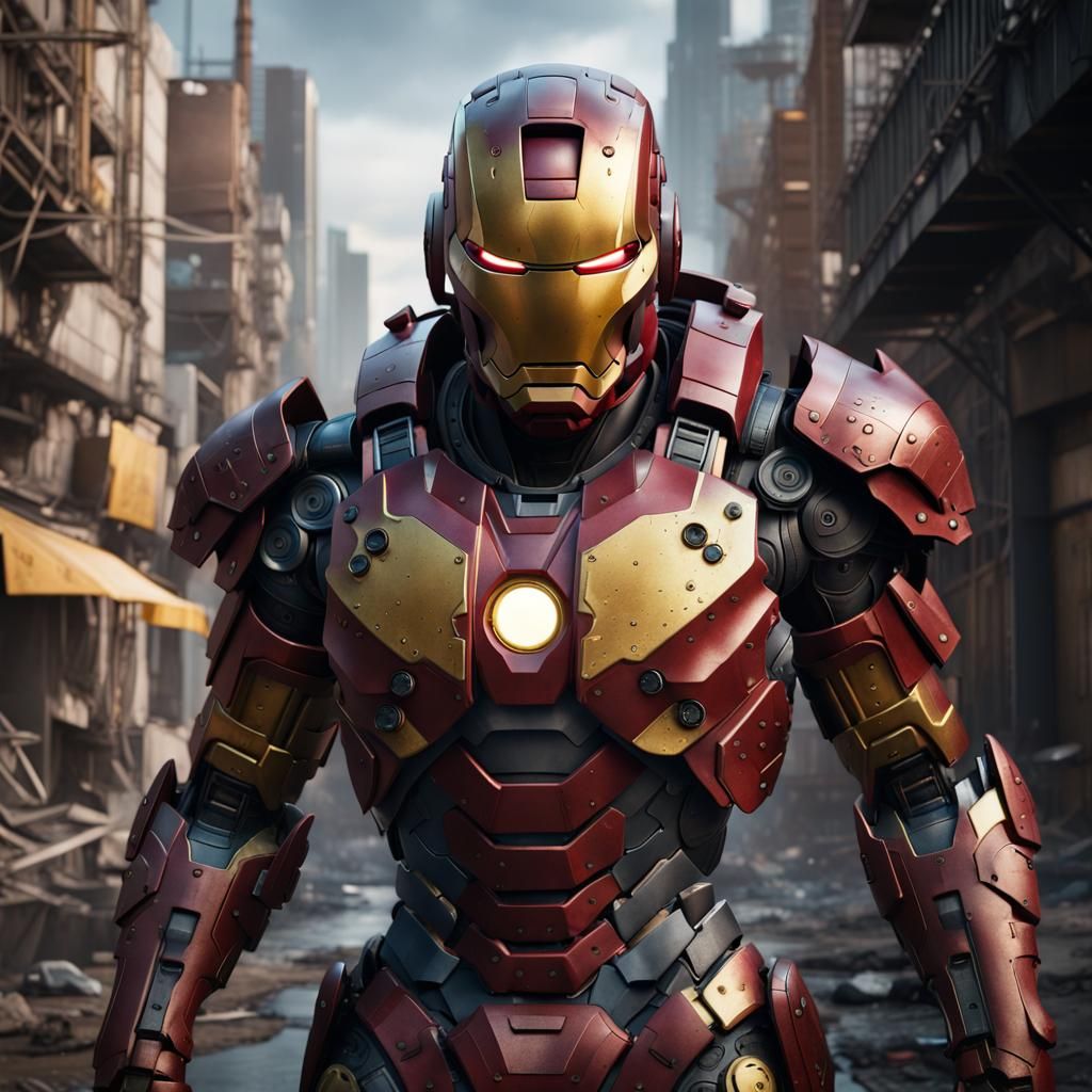 Iron Man Urban Commando Armor in Detailed Matte Painting