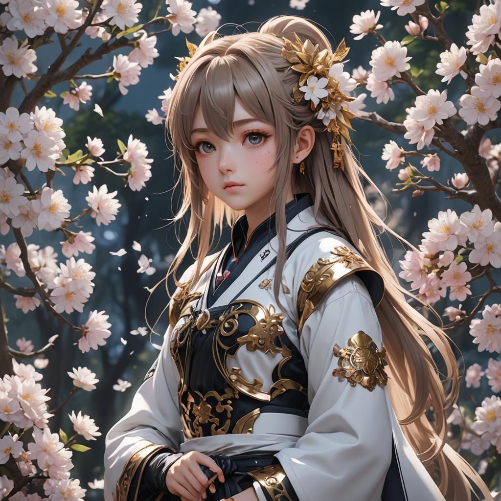 Detailed 3D Anime Art Inspired by WLOP