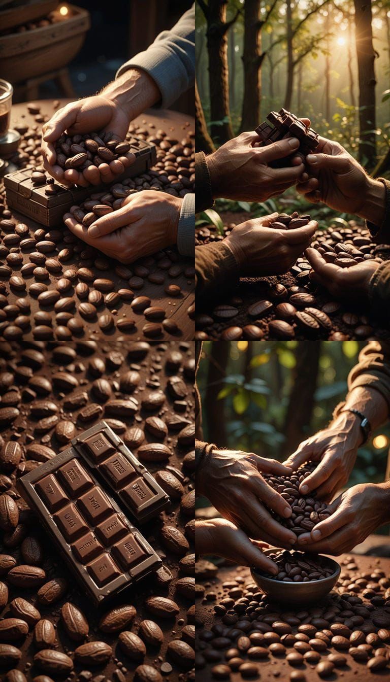 Artisan's Gentle Touch Transforms Cocoa Beans into Rich Choc...