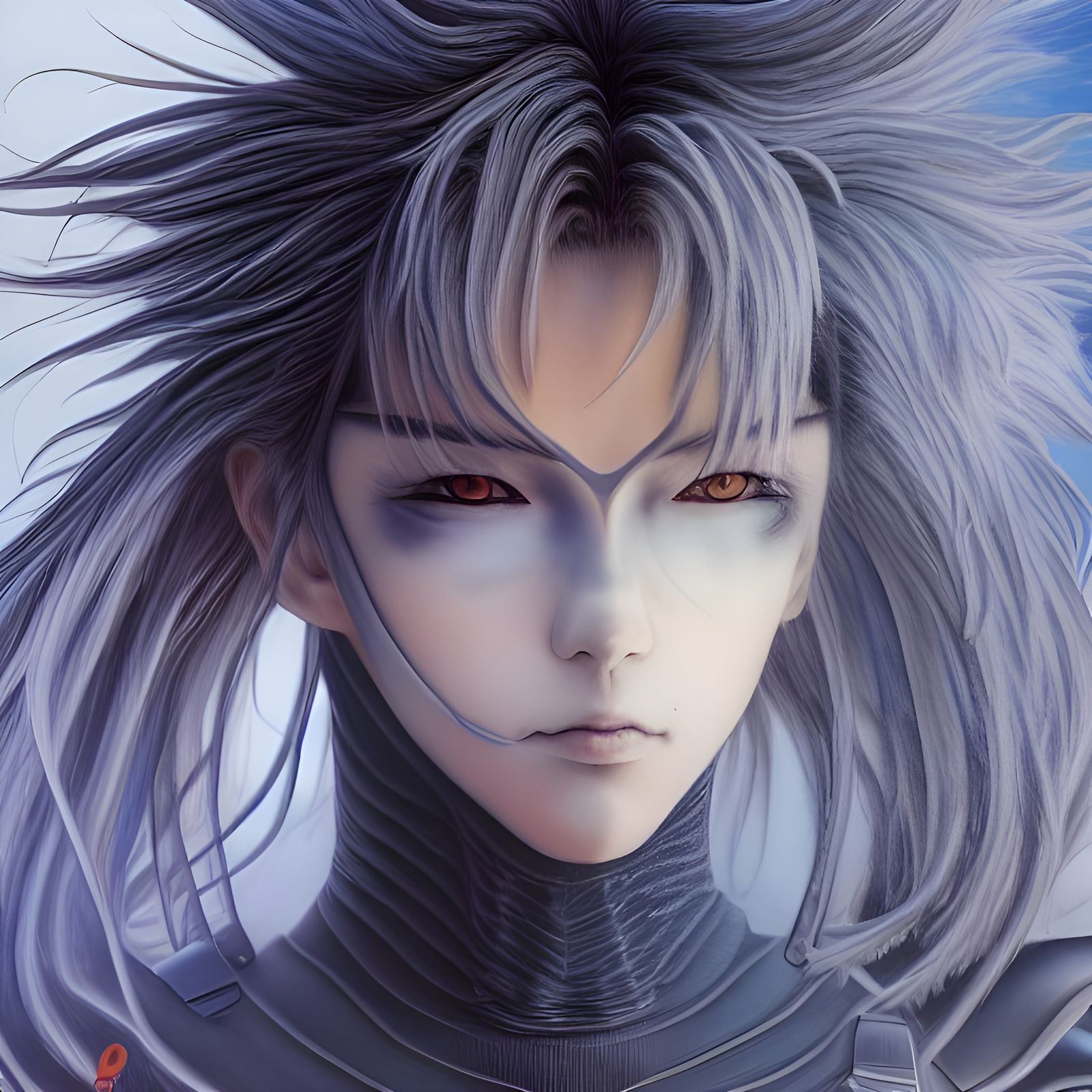 Anime Spaceman in Spacesuit by Luis Royo