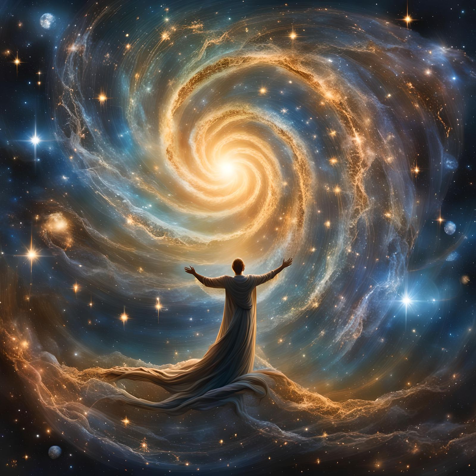 Cosmic Luminary Holds the Sun Aloft