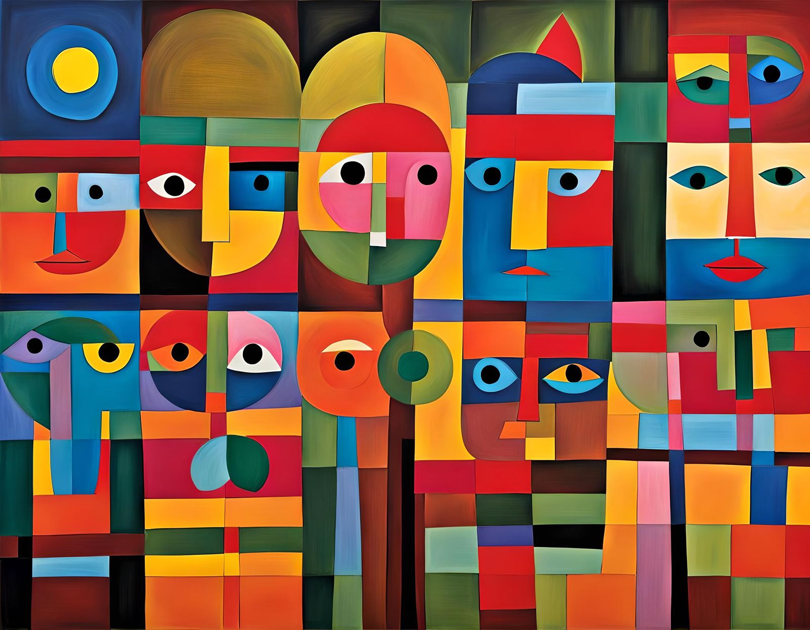 Faces, Paul Klee example