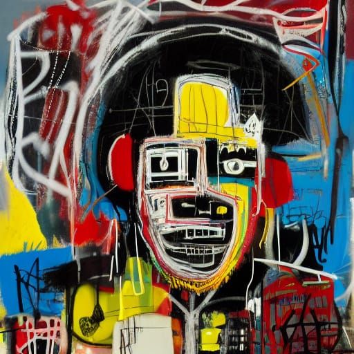 Dynamic Abstract Robot-Human Figures in Expressionist Style